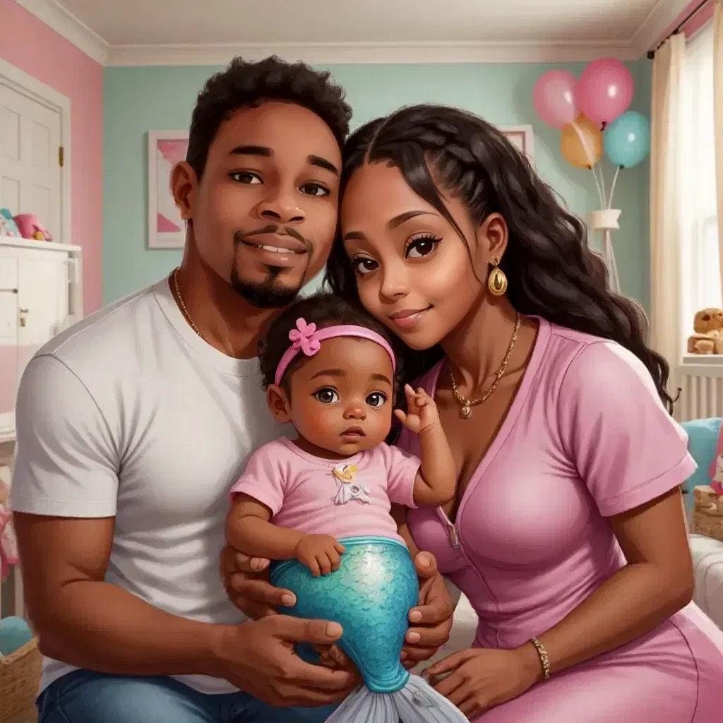 Bryan and Nichelle have a baby mermaid child Nyla