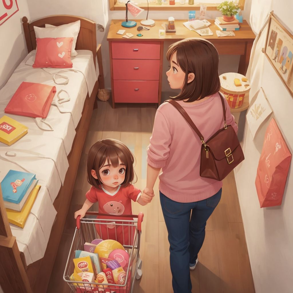 Emily at a furniture store