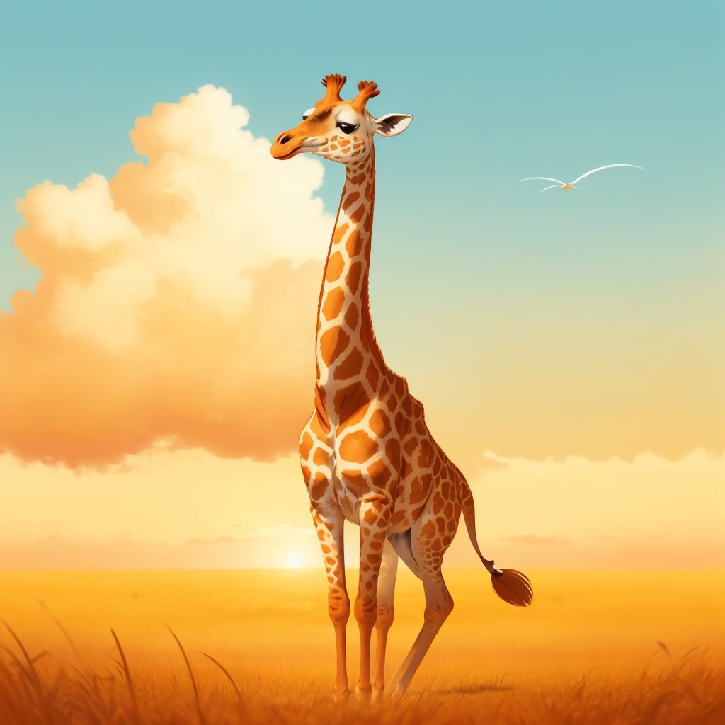 Ginnie the Giraffe Stargazing