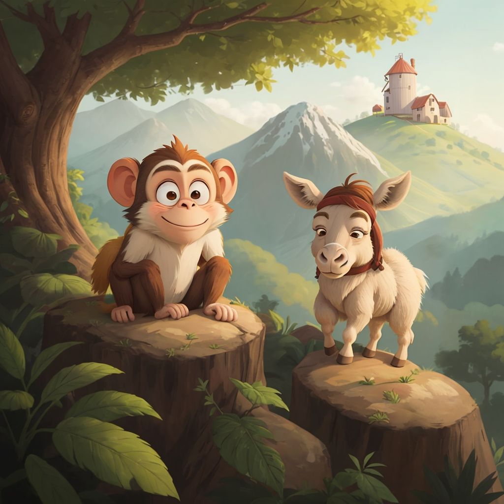 The Monkey and the Donkey: A Friendship Tested