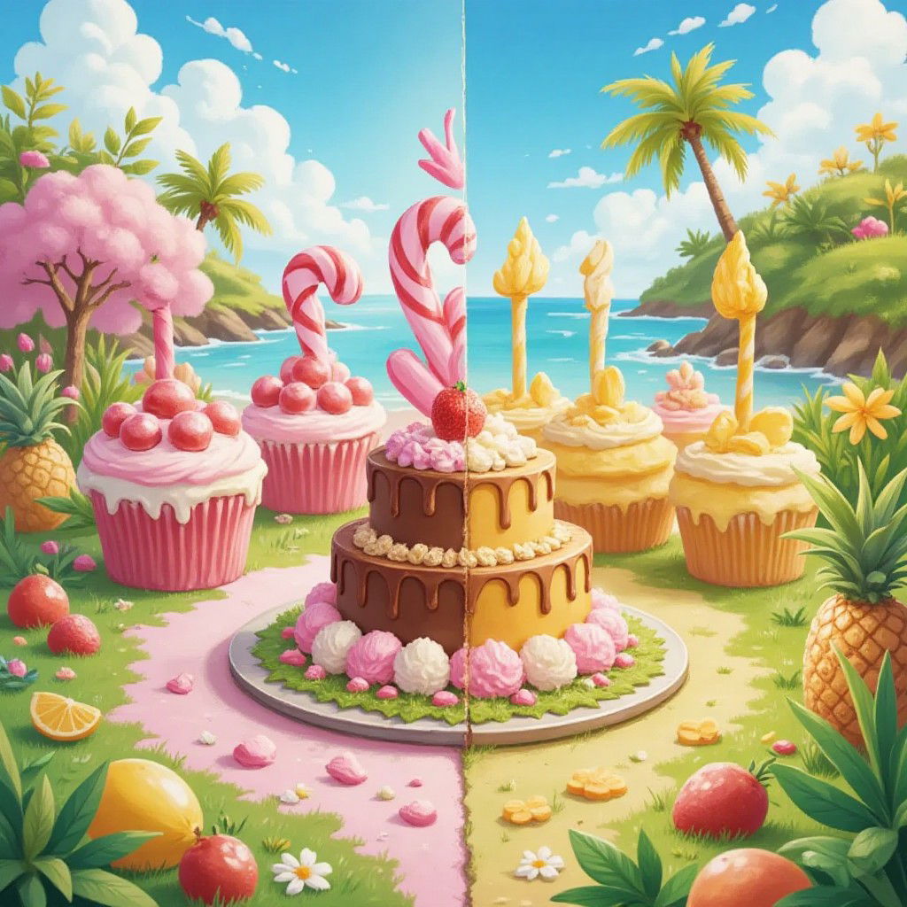 Title: Why We Trade: The Tale of Candyland and Fruityland  Characters:  Candyland (a country of candy-makers) Fruityland (a land of fruit farmers) A wise owl named Professor Trade, who explains how trade works.